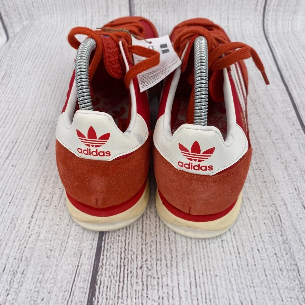 Adidas SL 72 RS Sneakers Mens 9.5 Red White Retro Low Top Trainers Shoes JH8642